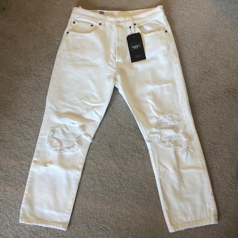 !LAST DAY!  Levi’s 501 Original Cropped | white | 31x26